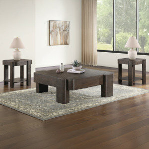 Salina Espresso Square 3pc Occasional Set