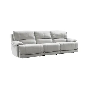 Olson Olsen Silver Power Reclining Sofa Sectional