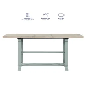 Darcy 7-Piece Counter Dining Set, Green Finish
