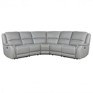 Alexandria 5-Piece Power Leather Reclining Sectional(Lrt,act,wt,art,rrt), Stone