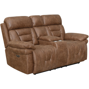 Brock Dual-Power Console Loveseat