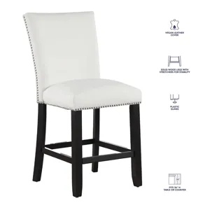 Artemis White Pu Counter Chair