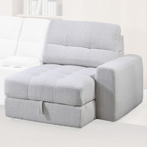 Snyder White RAF Chaise w/ Storage