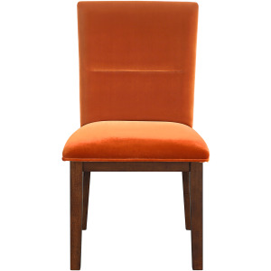 Zen Orange Velvet Side Chair
