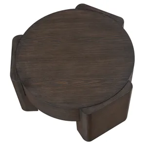Salina Espresso Round Coffee Table