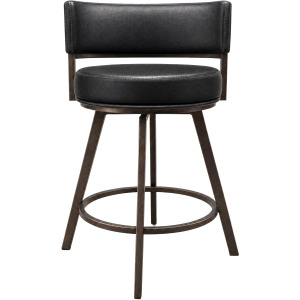 Geno Black Swivel Counter Stool