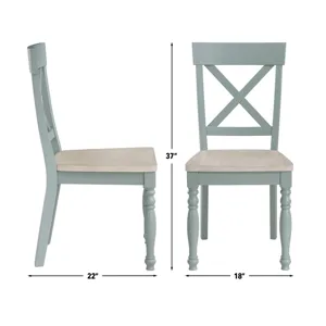 Darcy 5-Piece Dining Set, Green Finish