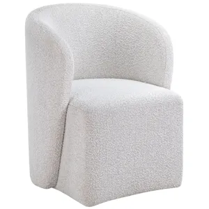 Annie Cotton Barrel Chair W/Casters