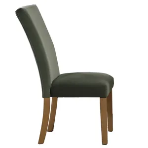 Artemis Chive Green Velvet Side Chair