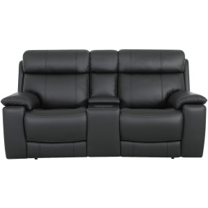 Zenith Black Power Console Loveseat
