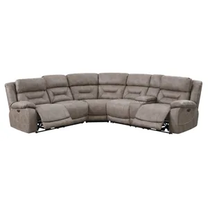 Aria 3-Piece Dual-Power Reclining Sectional, Desert Sand