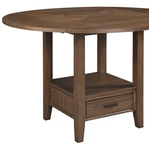 Java Brown 5-Piece Counter Height Dining Table Set with Joanna Chairs