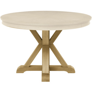 Rylie Trestle Dining Table Base, Natural Finish