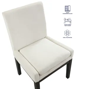 Aubrey 7-Piece Upholstered Parsons Chair Dining , Black Dining Room Set