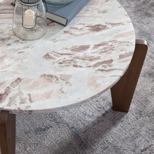 Shavon Brown Marble Top Cocktail Table