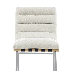 Nicco Eggshell Polyester 30" Bar Stool Bucket Seat