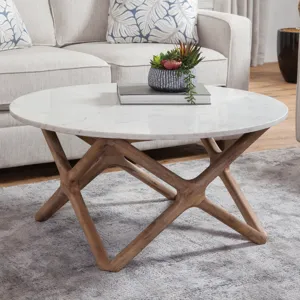 Wyman Banswara White Marble Top Cocktail