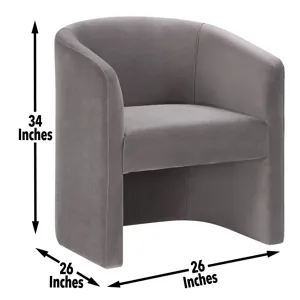 Iris Upholstered Dining/Accent Chair, Fog