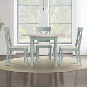 Darcy 5-Piece Dining Set, Green Finish