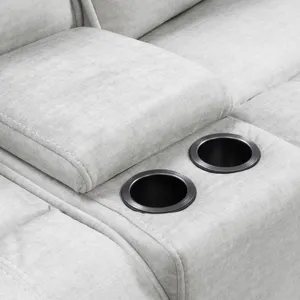 Olsen Silver Power Reclining Loveseat Sectional