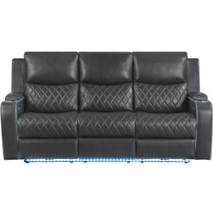 Luna Charcoal Power Sofa