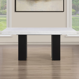 Artemis 70in. White Marble Dining Table,