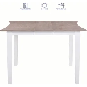 Joplin White Counter Table