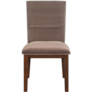 Zen Brown Velvet Side Chair
