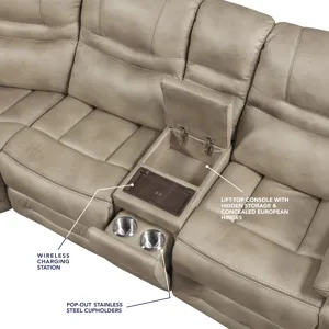 Shelton 3pc Manual Reclining Sectional