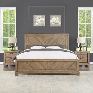 Montana Sand 3 pc Set(2 Ns And Bed) - King