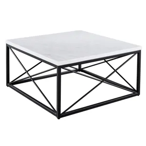 Skyler White Marble Top Coffee Table