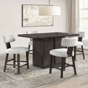 Oakley Black 5pc Counter Dining Set