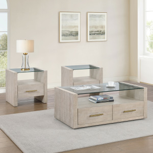 Garland Coffee Table, 2 Ends, Blonde Finish