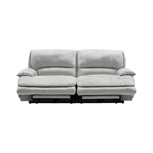 Olsen Silver Power Reclining Loveseat Sectional