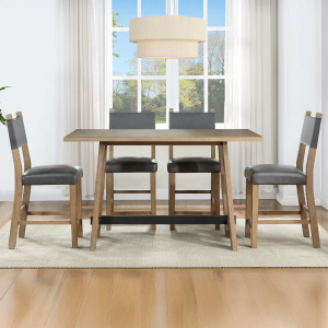 Aubrey 5pc Brown Counter Dining Set
