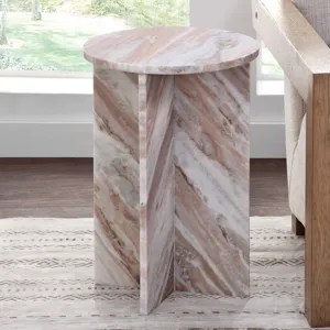 Niki Toronto Brown Marble End Table