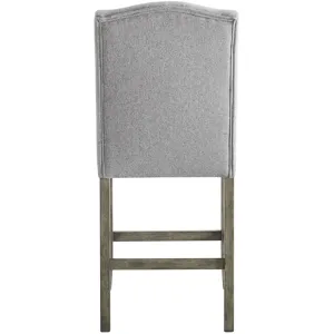 Grayson 5-Piece Marble Top Counter Height Dining Table Set with Gray Chairs