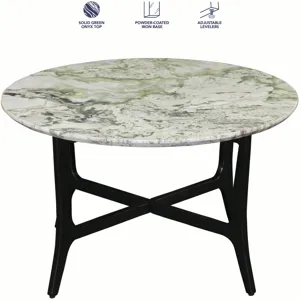 Hoxley Green Onyx Top Round Cocktail Table