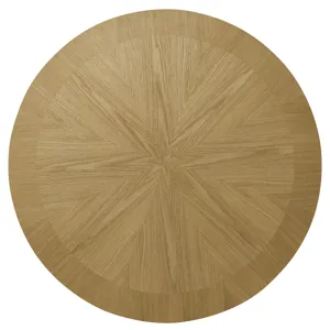 Rylie Round Counter Table Top W/4 Drawers, Natural Finish