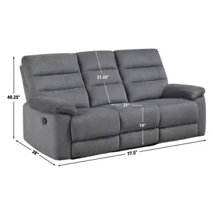 Cozy Gray 2-Piece Reclining Living Room Set