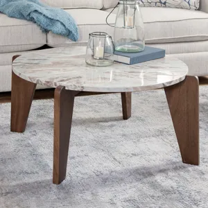 Shavon Brown Marble Top Cocktail Table