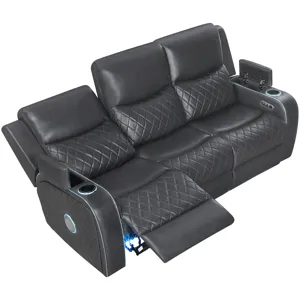 Luna Charcoal Power Sofa