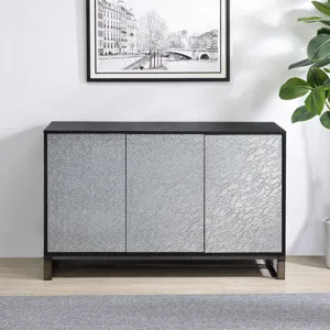 Mazie 3-Door Sideboard W/Pattern Mirror