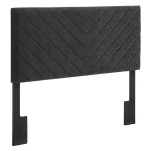 Tara Black Chevron Tufted Queen/Full Hea