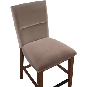 Zen Brown Velvet Counter Chair