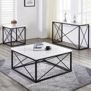 Skyler White 3-Piece Marble Occasional Set