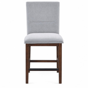 Zen Gray Velvet Counter Chair