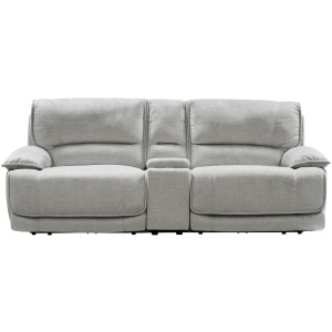 Olsen Silver Power Reclining Loveseat Sectional