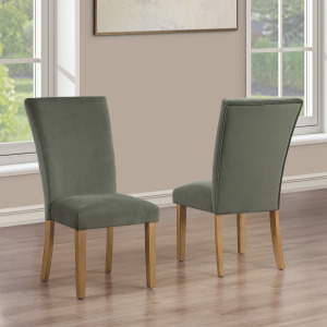 Artemis Chive Green Velvet Side Chair