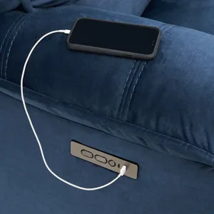 Olsen Indigo Power Reclining Loveseat Sectional
